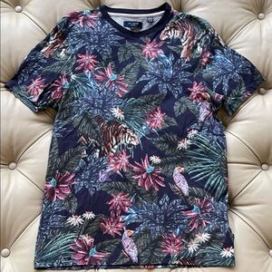 Ted Baker Men’s Multicolor Tropical Print Tee